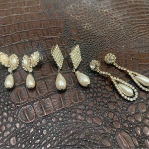 Elegant Silver and Pearl Drop Earrings